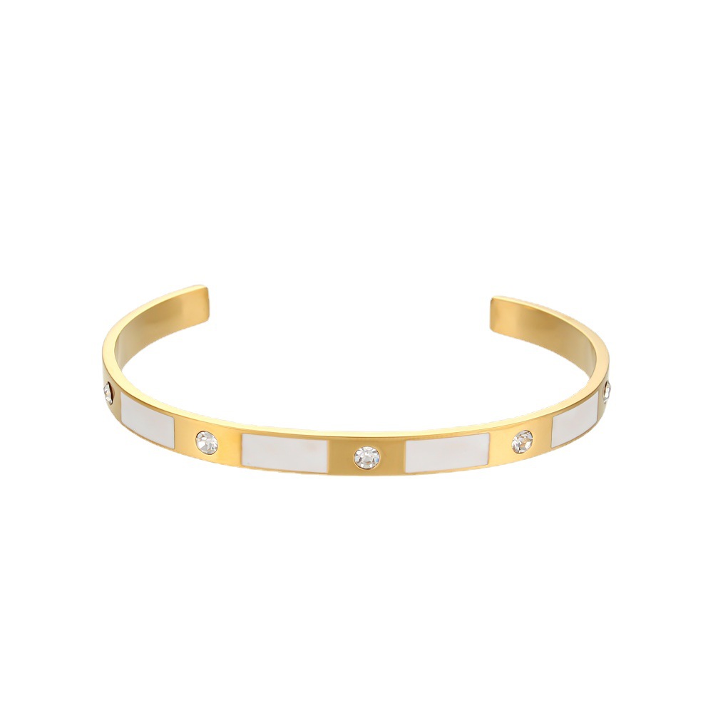 Rectangle Zircon Opening Bracelet Image 4