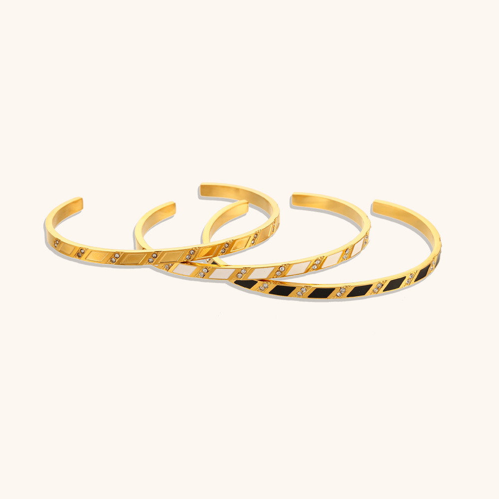 Rectangle Zircon Opening Bracelet Image 2