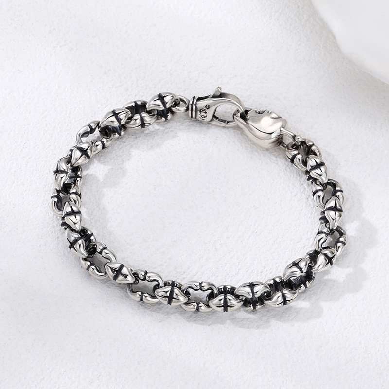 925 Sterling Silver Skull Bracelet Image 2
