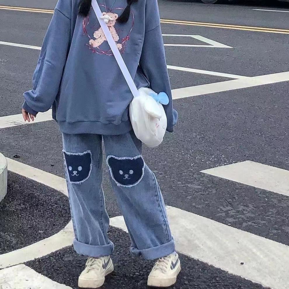 Bear Patchwork Jeans Image 1