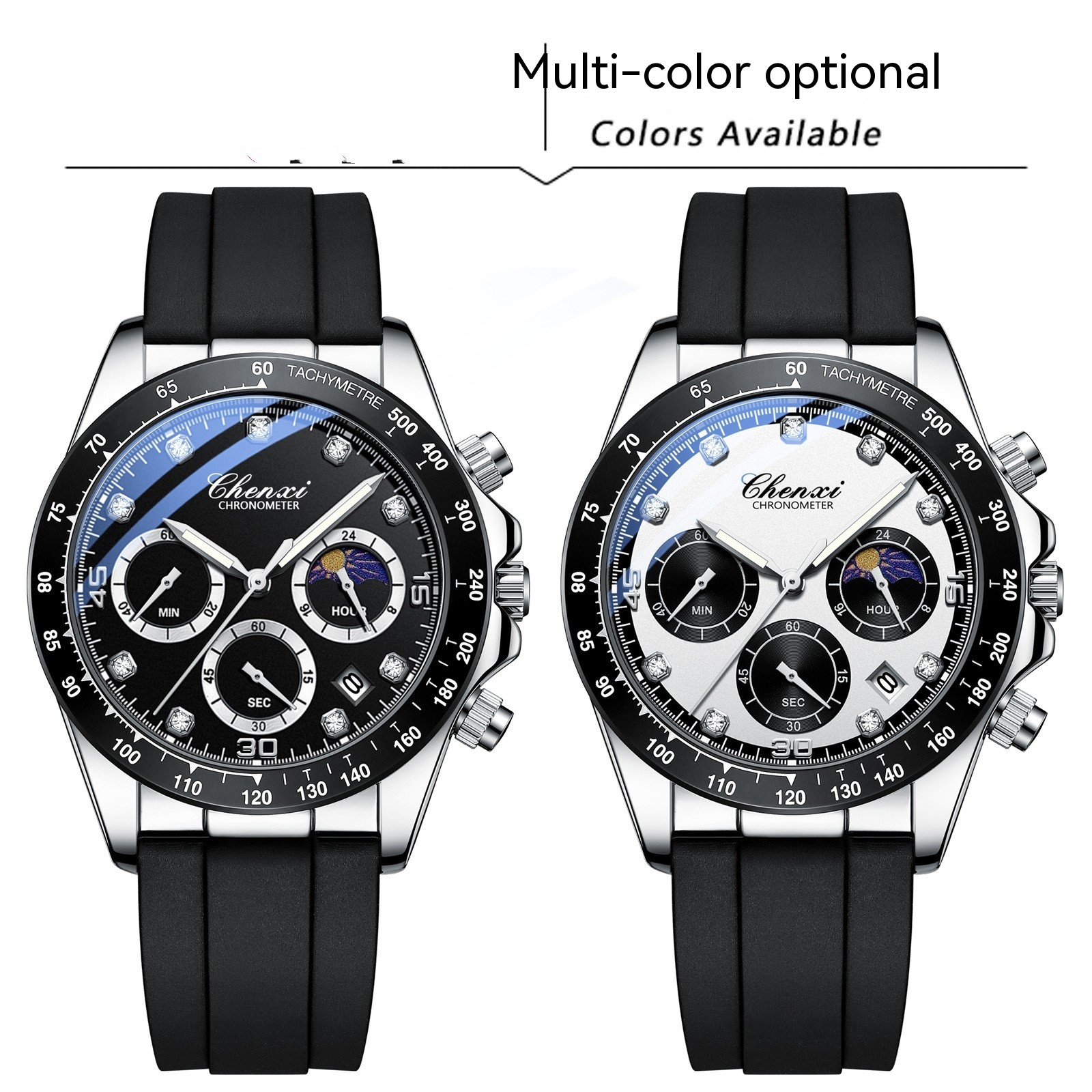 Multi-functional Silicone Band Watch - Close-up