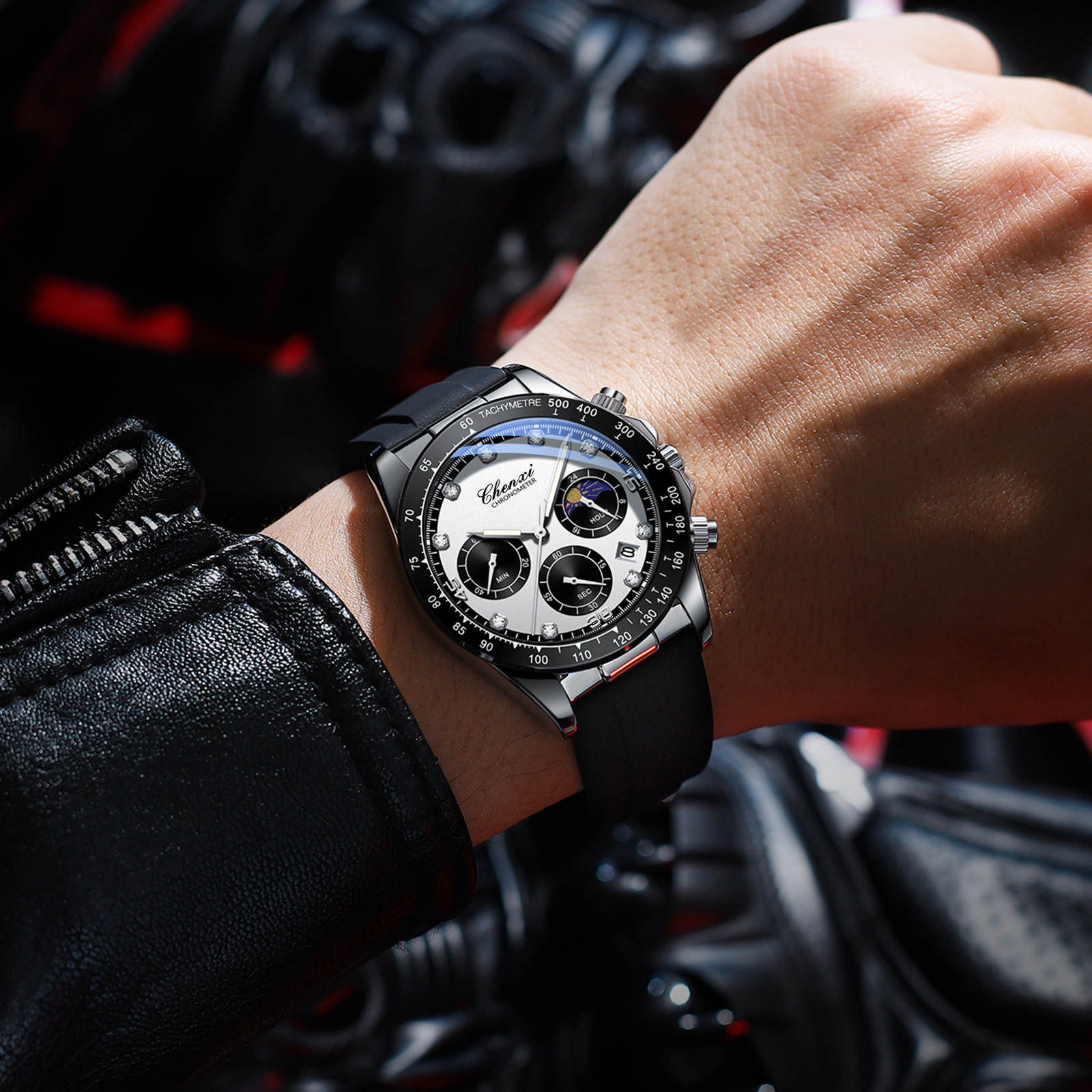 Multi-functional Silicone Band Watch - Side View