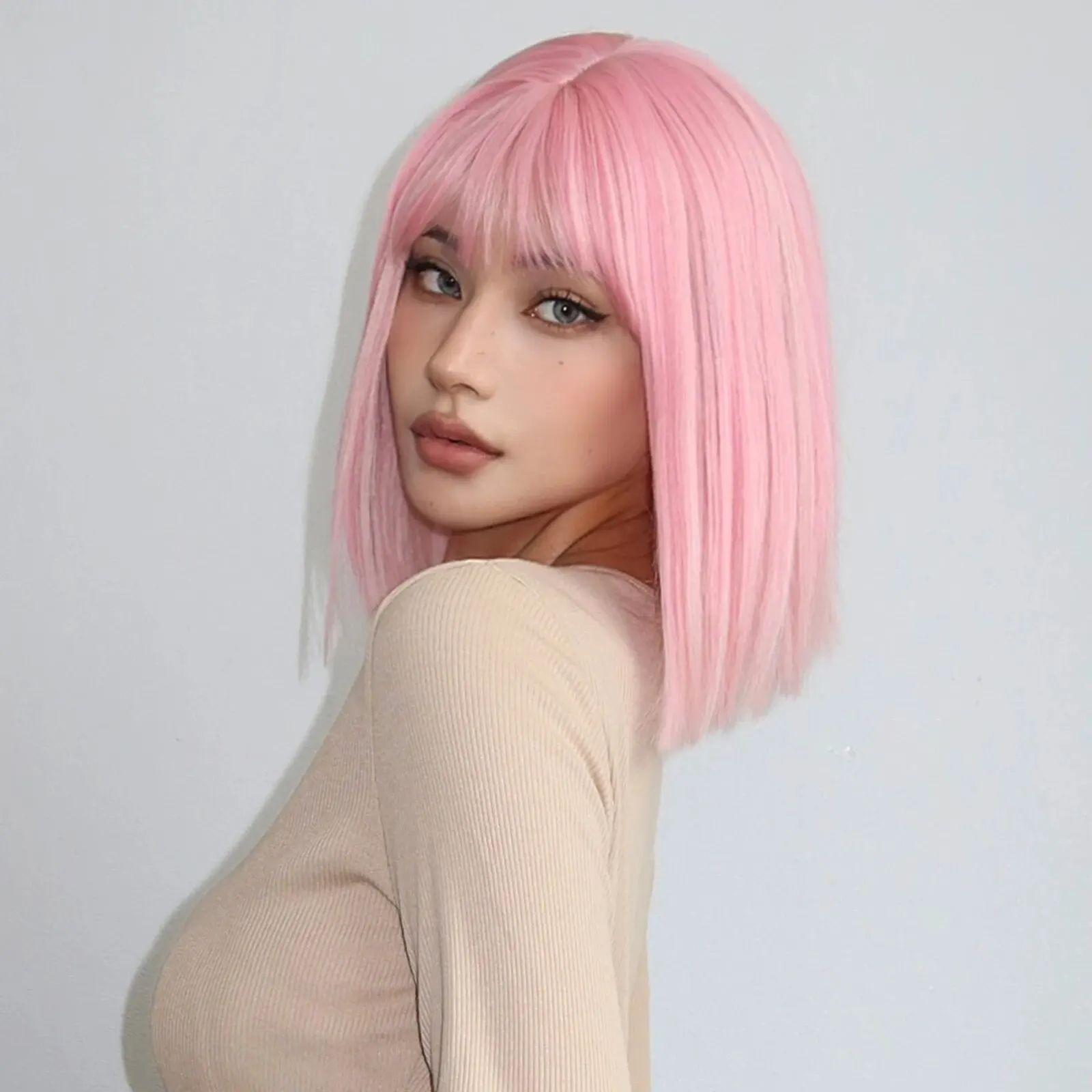 Qi Bangs Bobhaircut Bobo Short Straight Hair