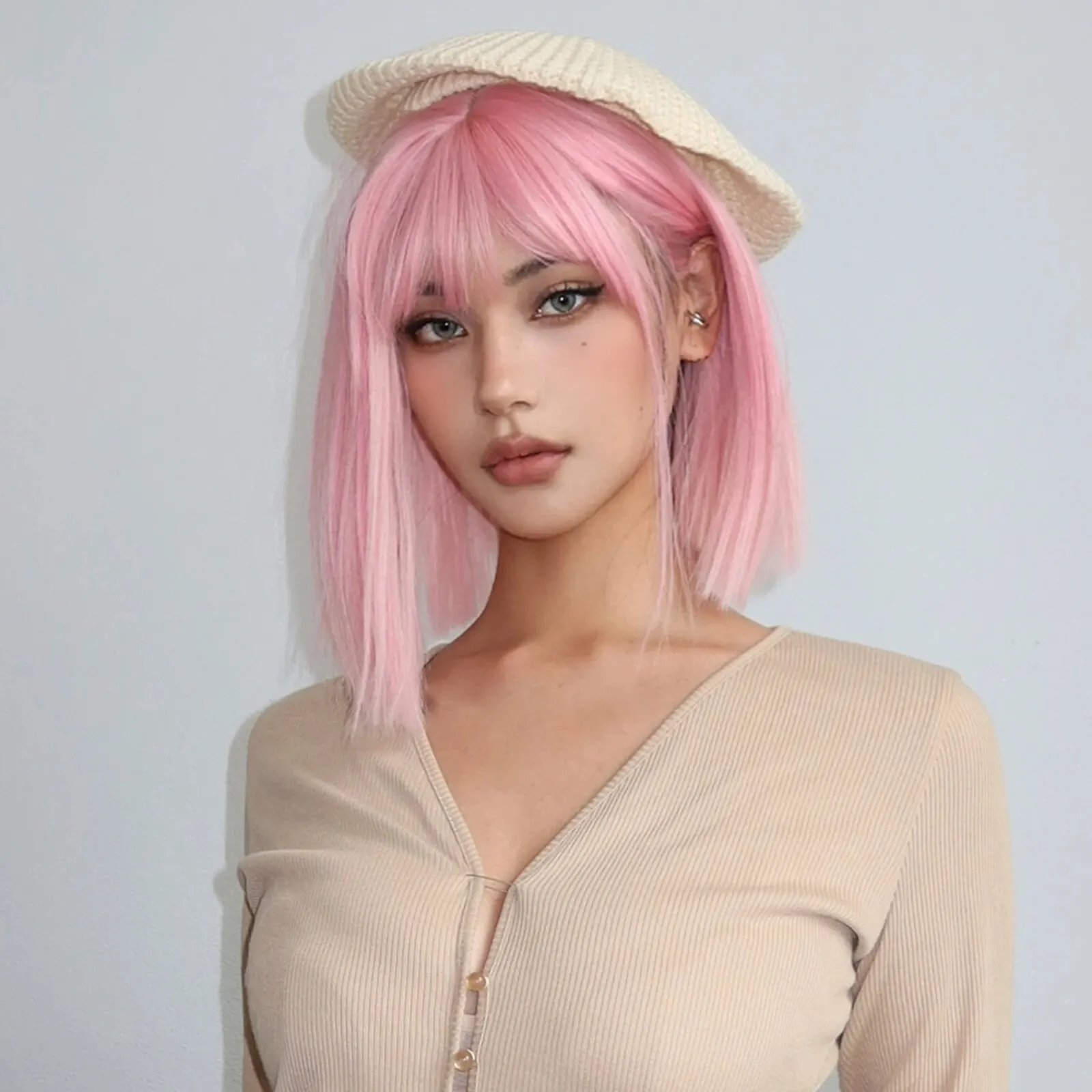 Qi Bangs Bobhaircut Bobo Short Straight Hair