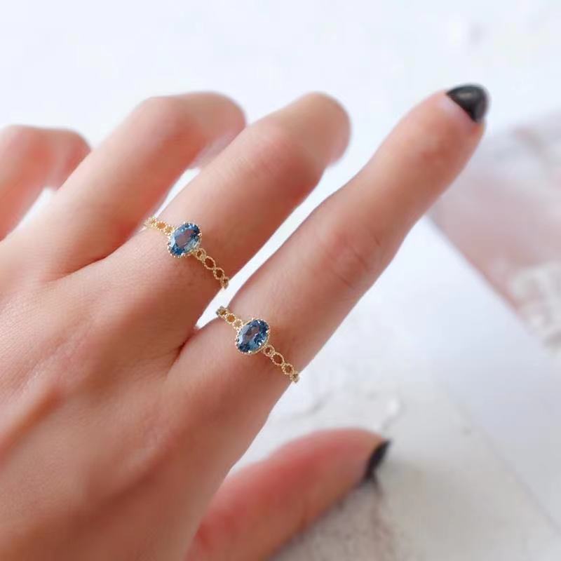 Ocean Blue Stone Ring 4