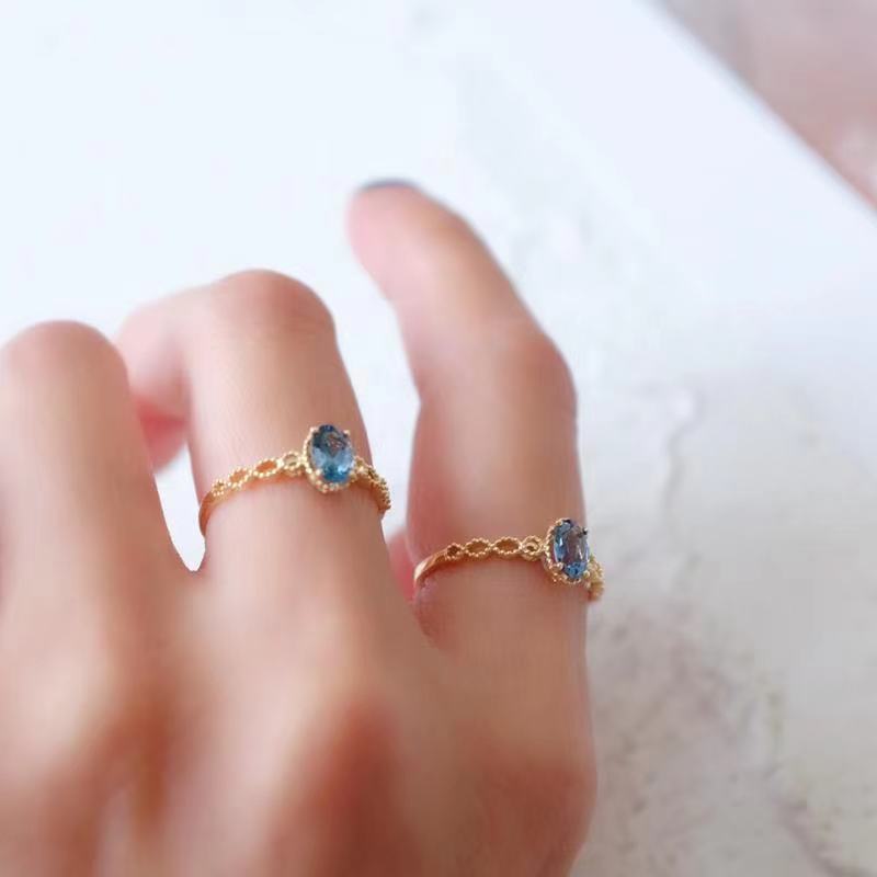 Ocean Blue Stone Ring 5