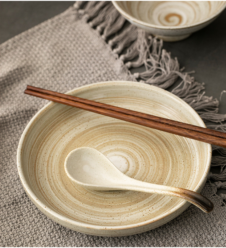 Stoneware Plate Dark Brown