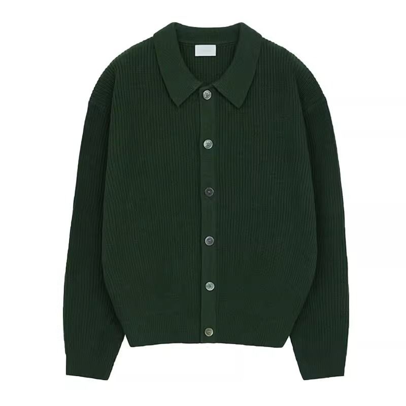 Men's Casual Loose Retro Cardigan - Green