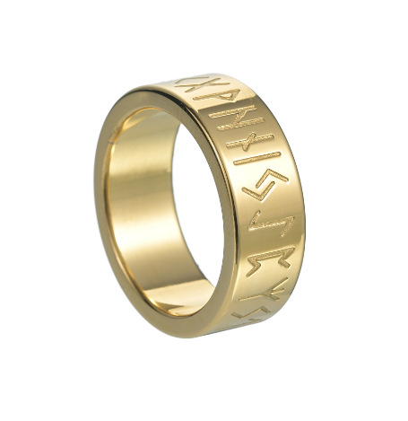 Nordic rune ring finish