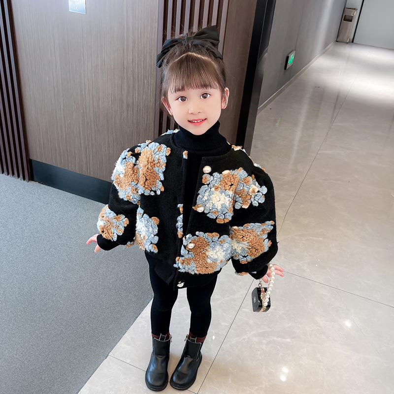 Girl in Lamb Wool Coat