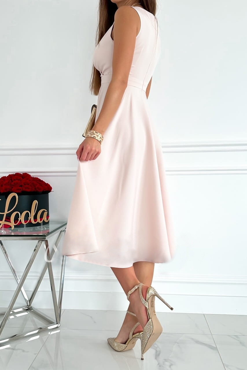Black V-neck Dress