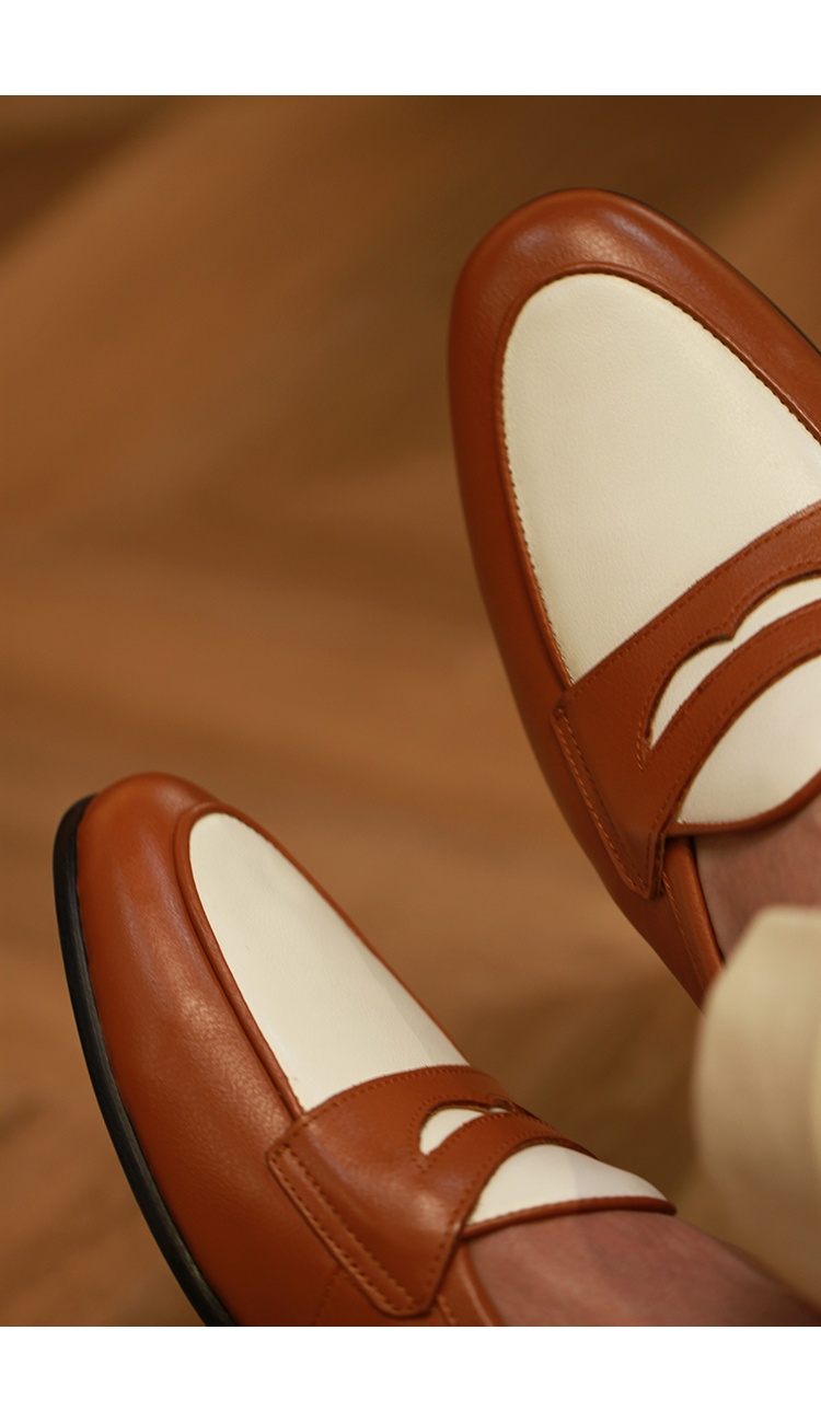 Men's Champagne Trendy Casual Leather Shoes 4