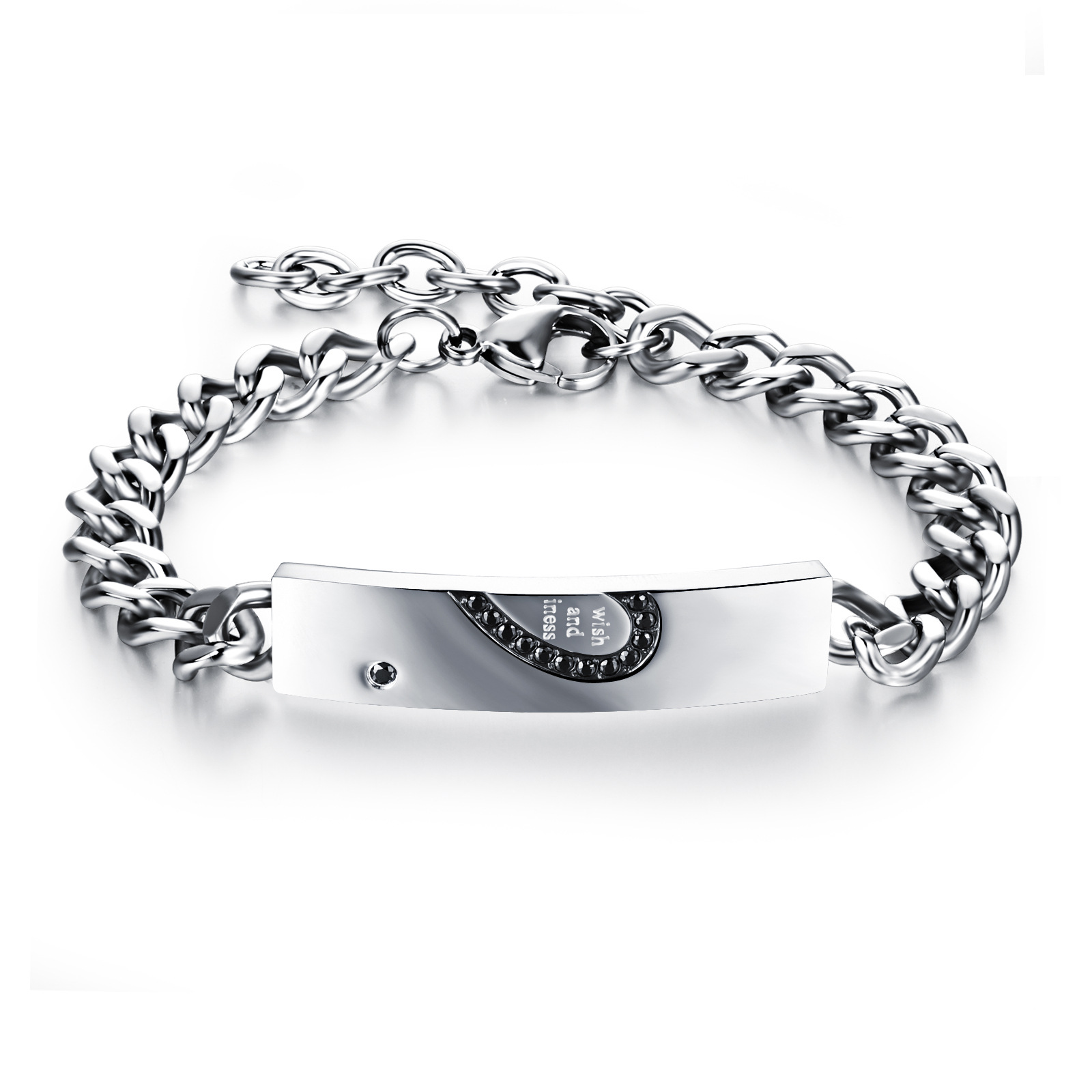 Titanium Steel Puzzle Love Couple Bracelet Image 4