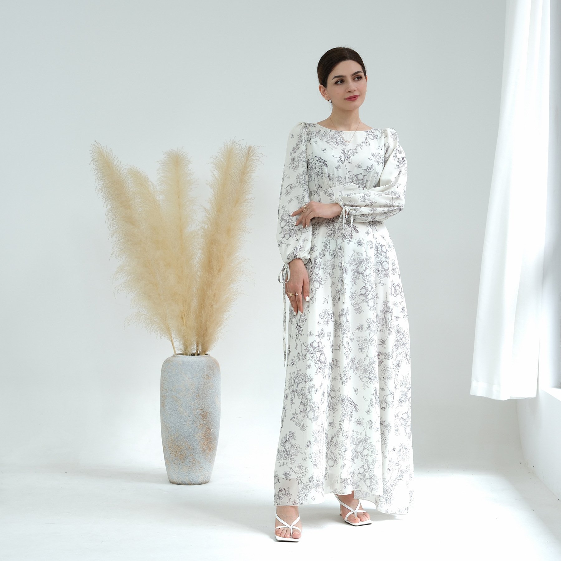Pure Beauty Printed Ankle Length Dress Image 4