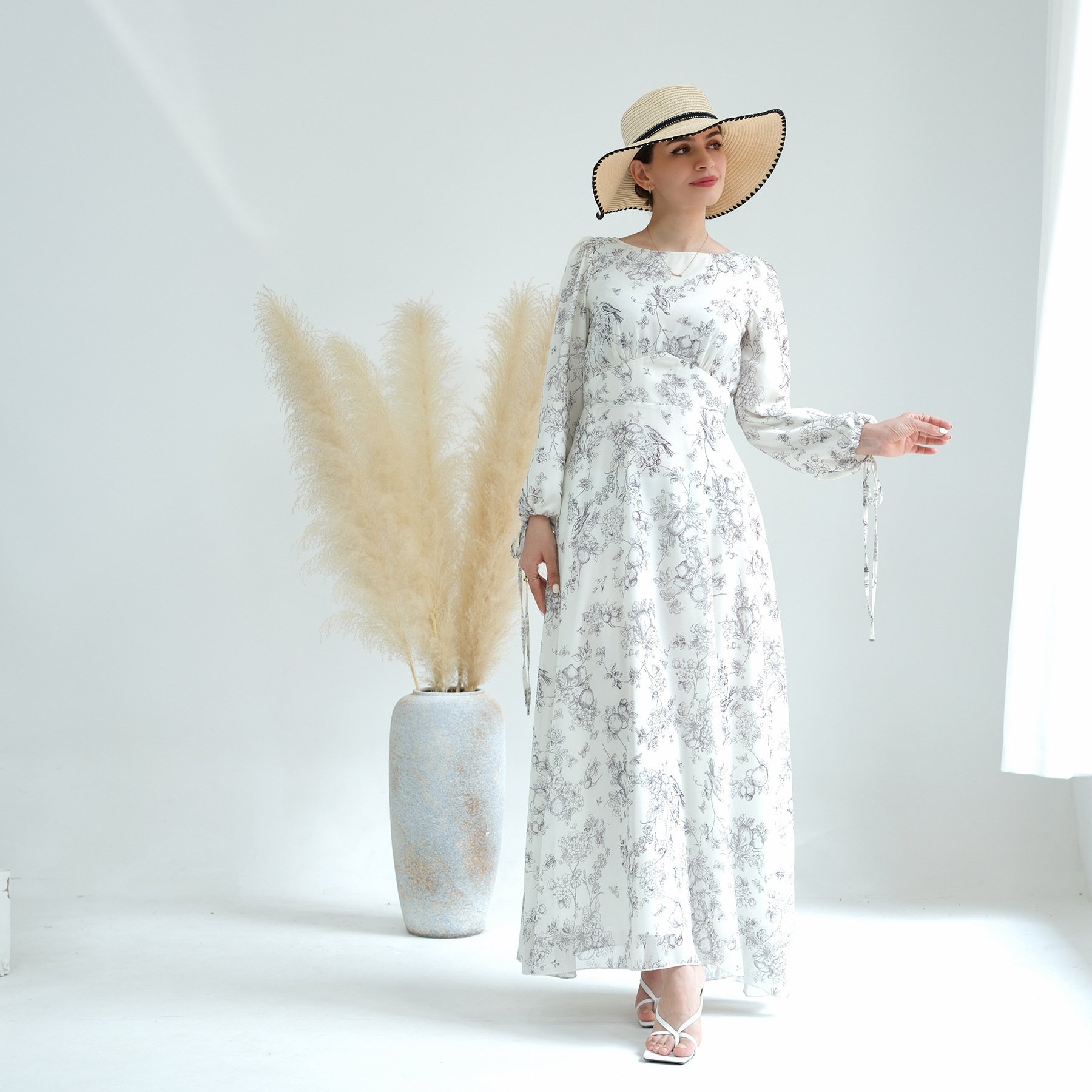 Pure Beauty Printed Ankle Length Dress Image 1