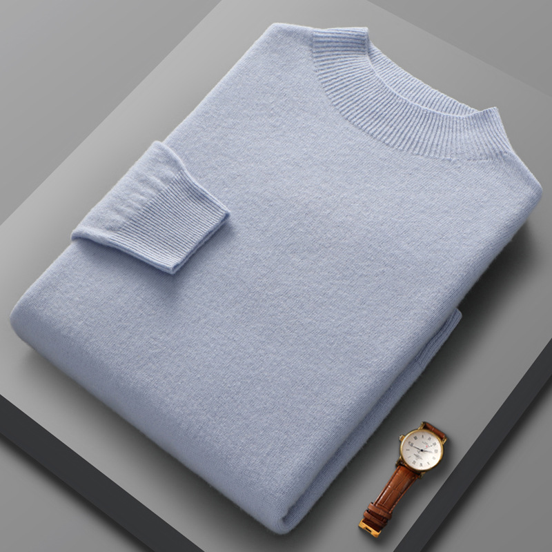 Men's Fashion Casual Half Turtleneck Sweater