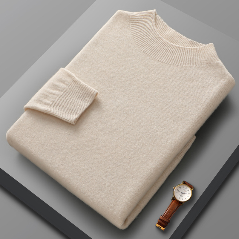 Men's Fashion Casual Half Turtleneck Sweater