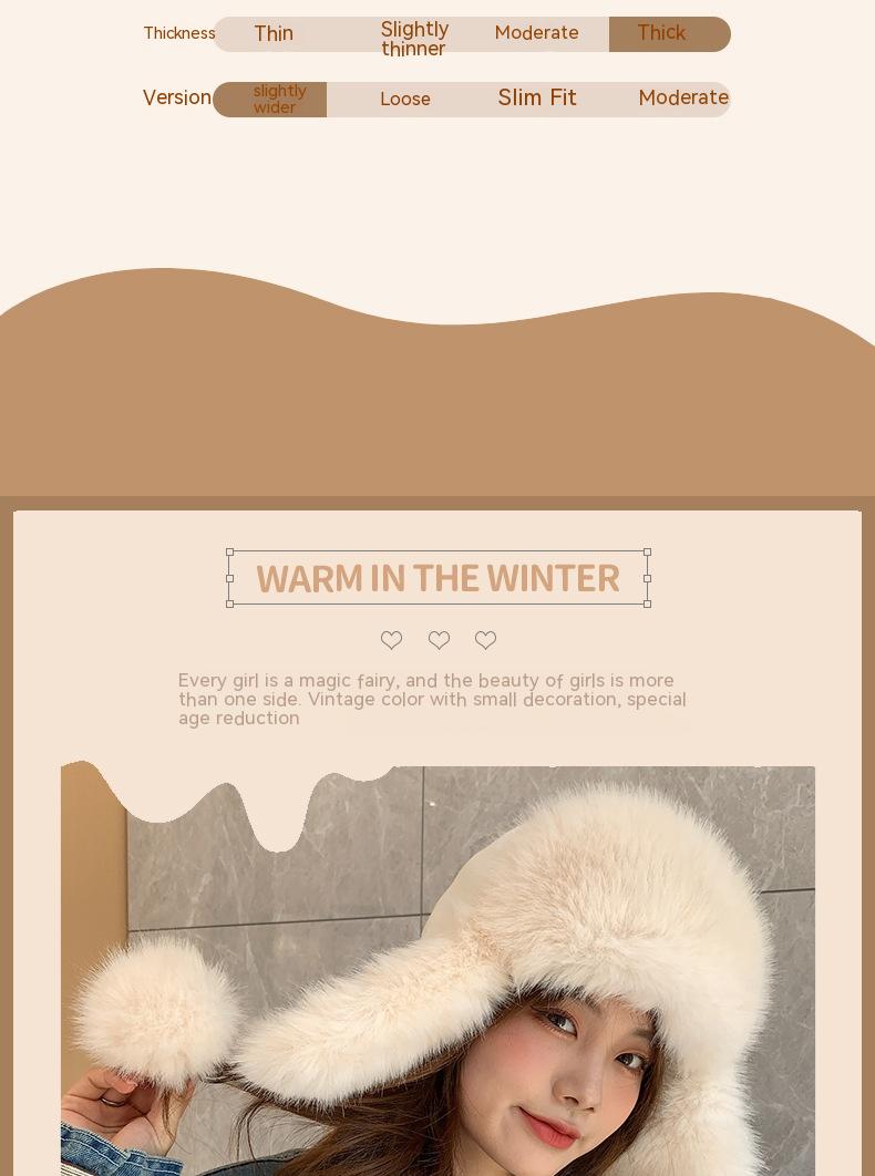 Warm And Thick Plush Cold Resistant Ski Hat Image 3