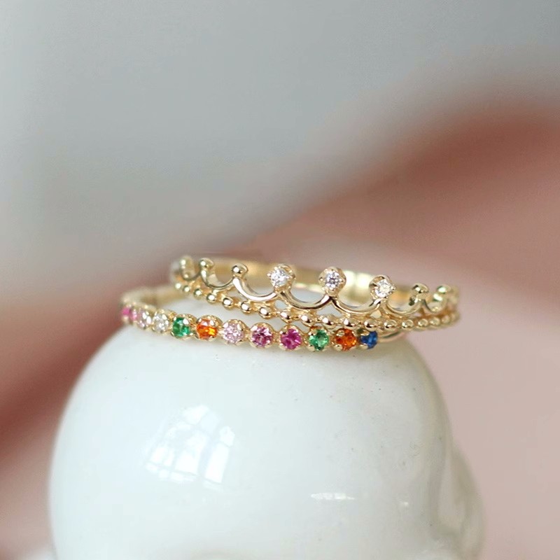 Sterling Silver Crown Ring 6