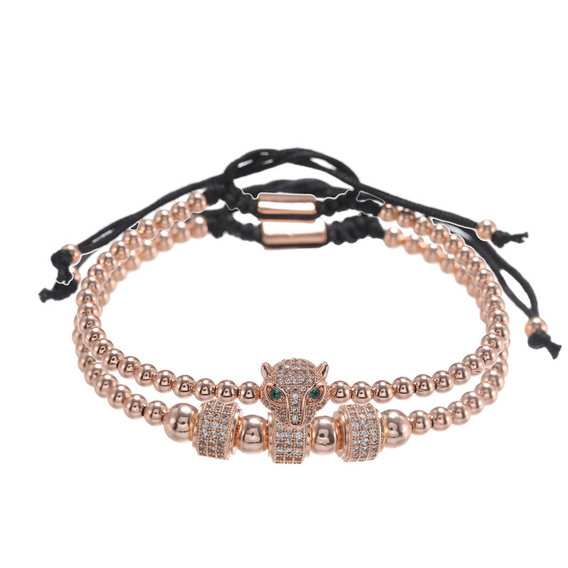 Fashion Vintage Copper Bead Woven Bracelet 5