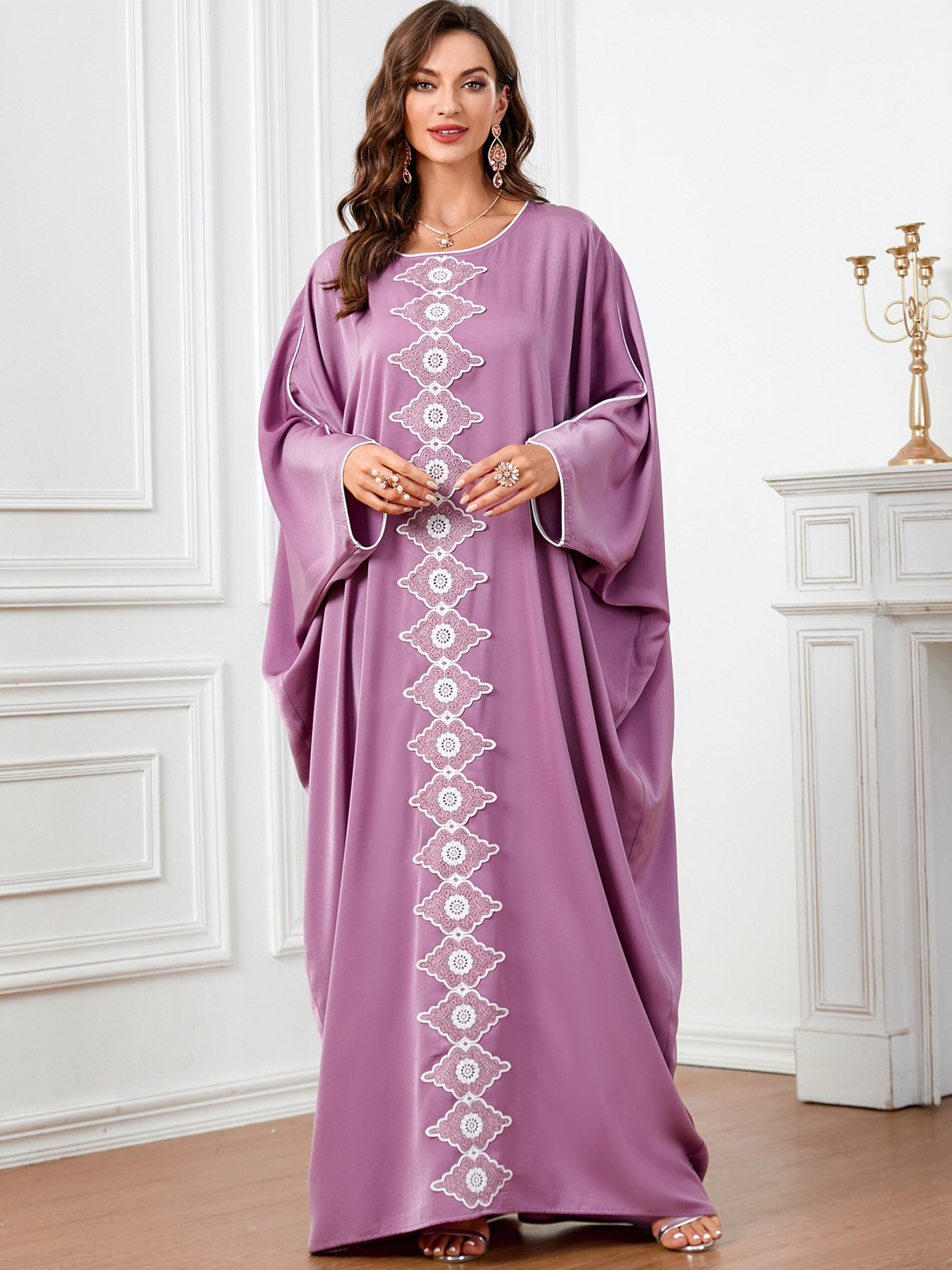 Plus Size Batwing Sleeve Women's Dress - Image 5