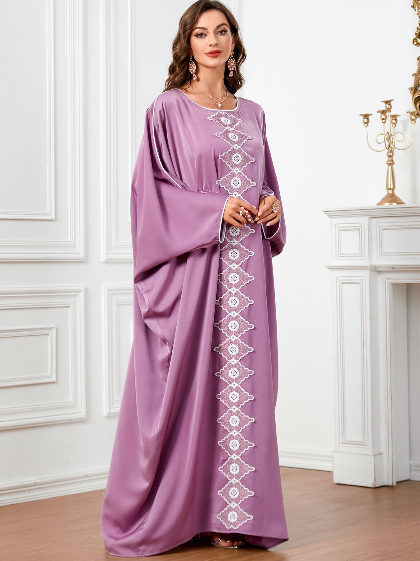 Plus Size Batwing Sleeve Women's Dress - Image 2