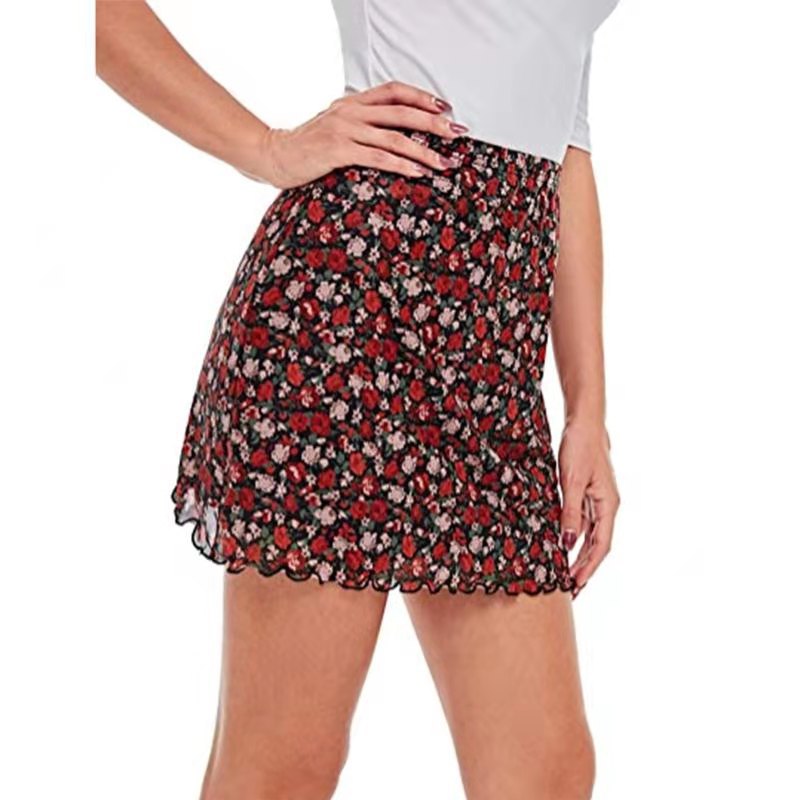 Women's High Waist Printed Summer Short Skirt Image 1