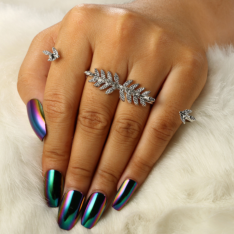Retro Diamonds Full Diamond Double Ring Image 5