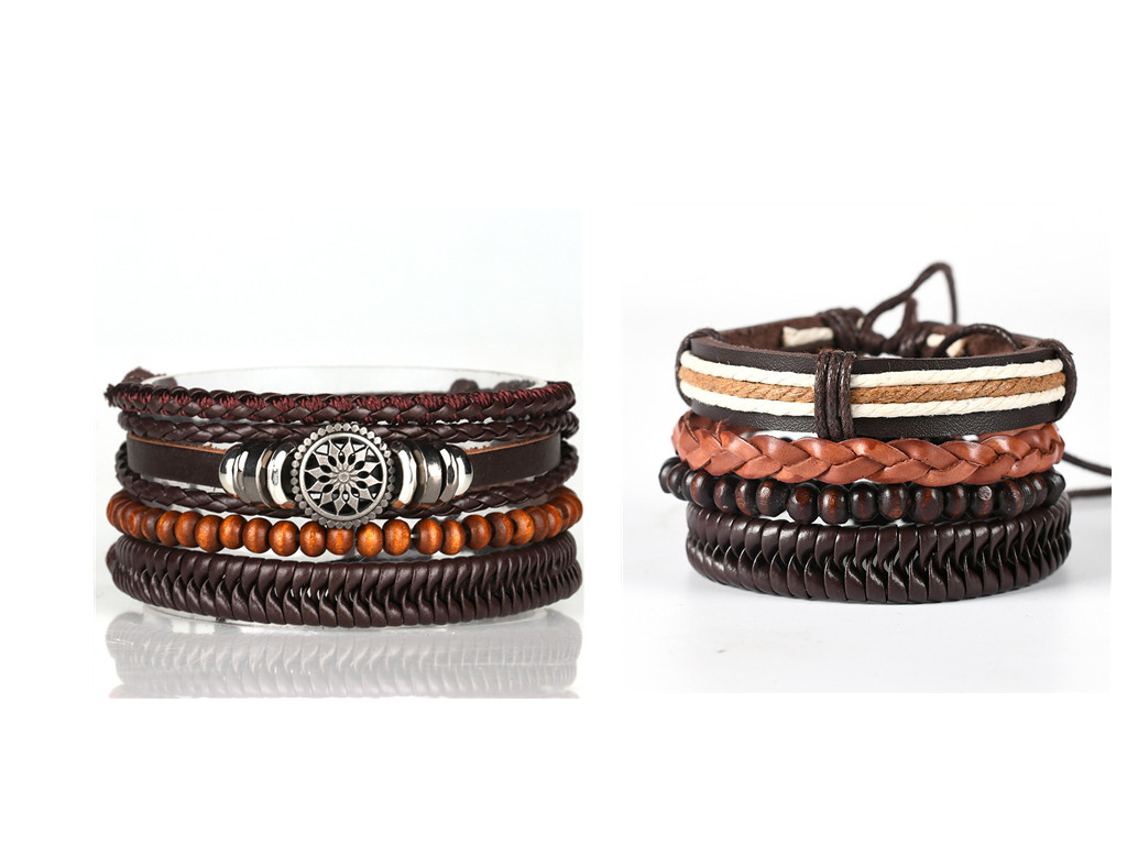 Men's Fashion Simple Natural Woven Bracelet 4