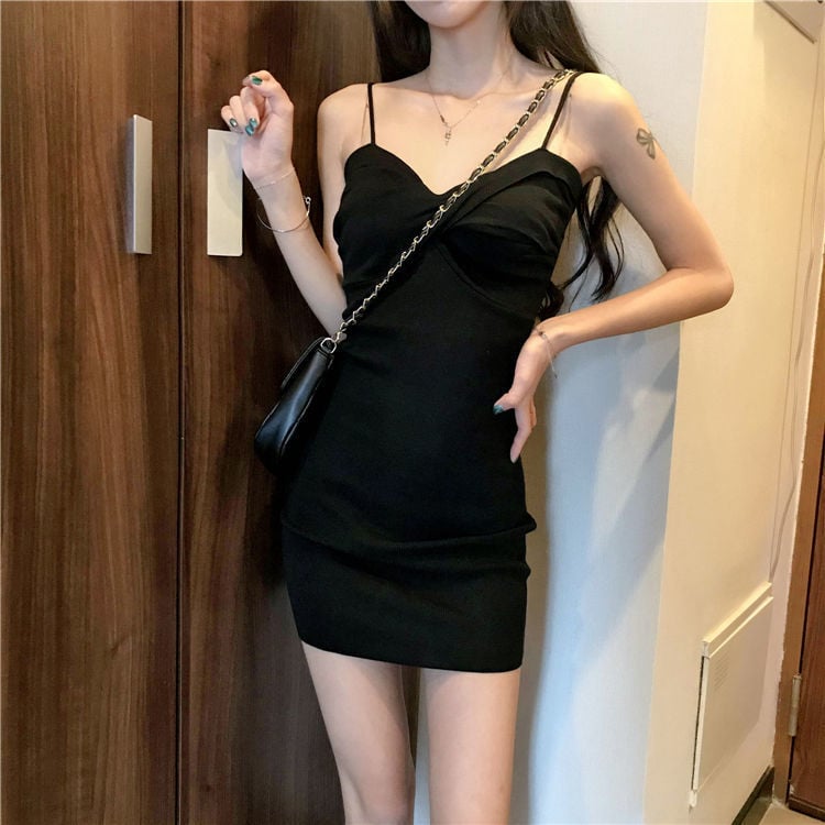 Stylish Sling Dress in Black