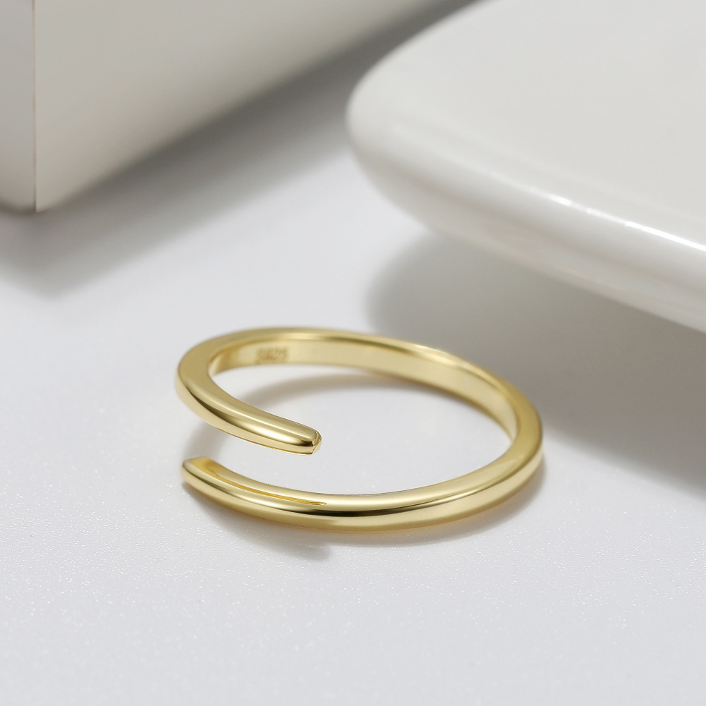 Sterling Silver Ring with 14K Gold Jewelry