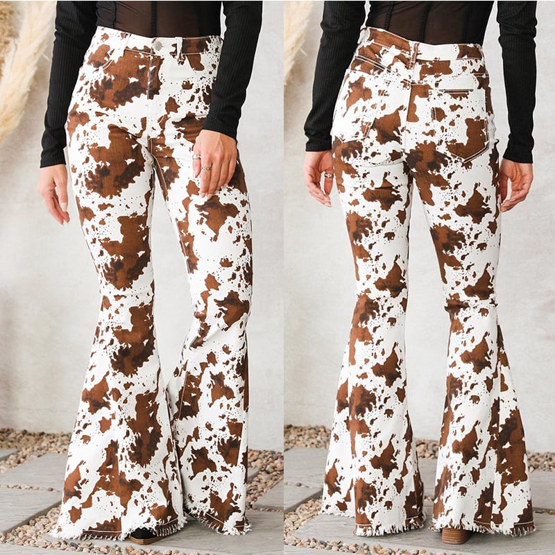High Waist Horn Tasseled Jeans 3
