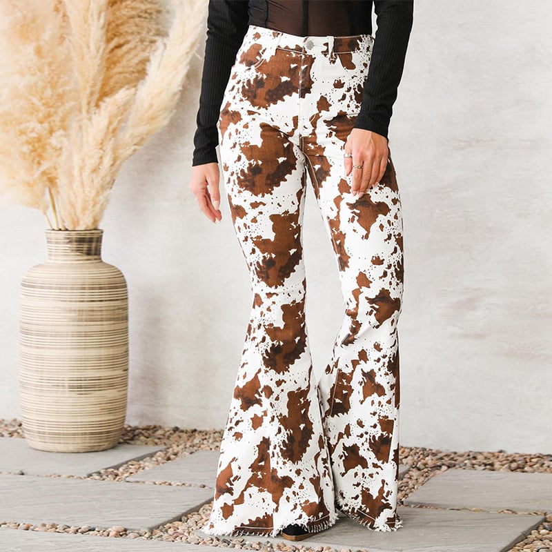 High Waist Horn Tasseled Jeans 5