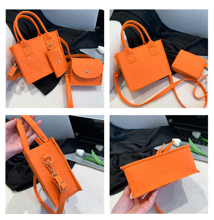 Felt Diamond Plaid Bag - Usage Example