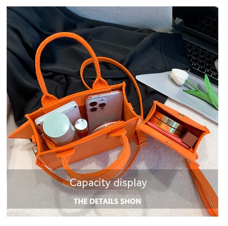 Felt Diamond Plaid Bag - Color Variation 2