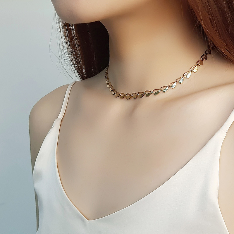 Stainless Steel Leaf Necklace Display