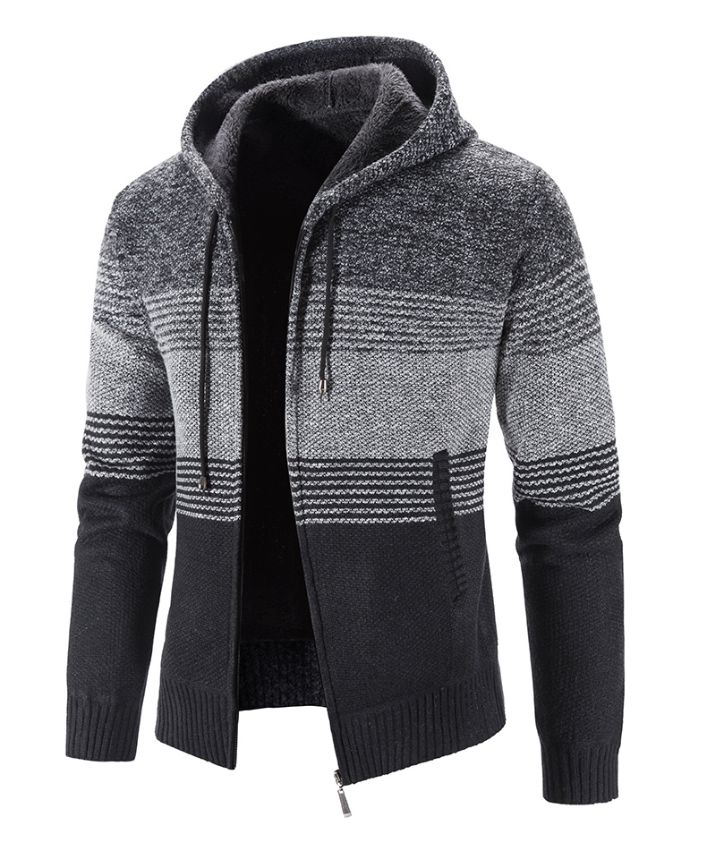 Hooded Fleece Cardigan Style 6