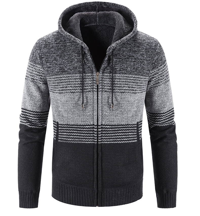 Hooded Fleece Cardigan Style 3