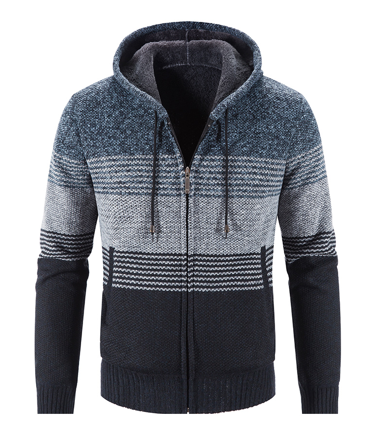 Hooded Fleece Cardigan Style 1