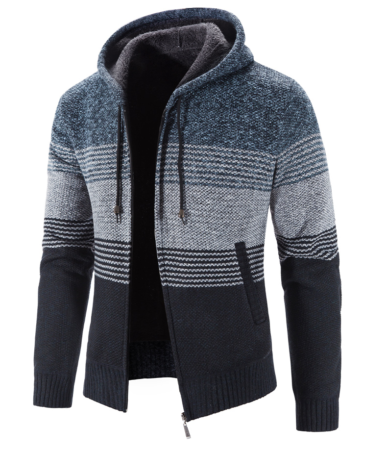 Hooded Fleece Cardigan Style 2