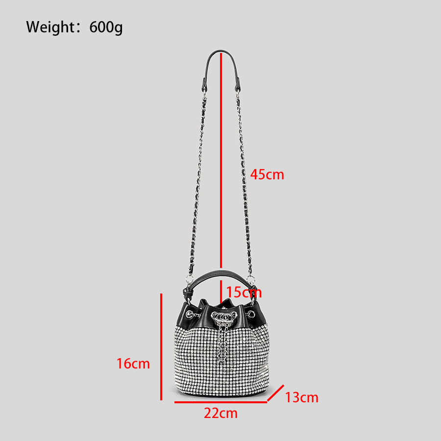 Rhinestone Bucket Bag Image 5