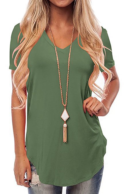 V-Neck Short Sleeve Tuxedo Loose T-Shirt