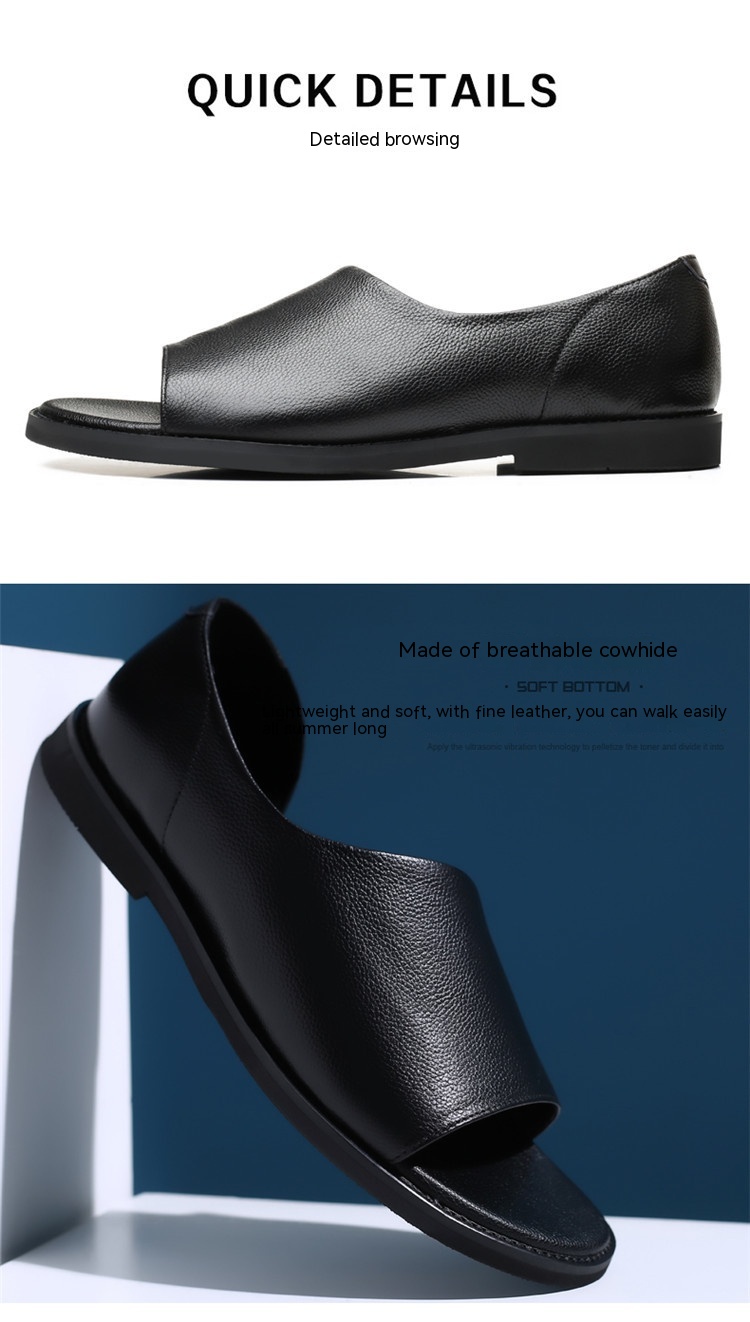 Men's Outdoor Wear Leather Sandals 6