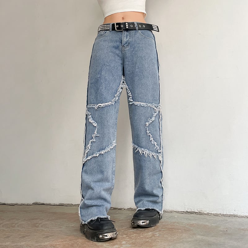 Raw Edge Symmetrical Pentagram Trousers Image 7