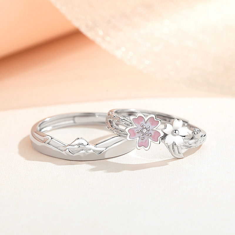 Mori Style Light Luxury Epoxy Fashion Flower Ring 4