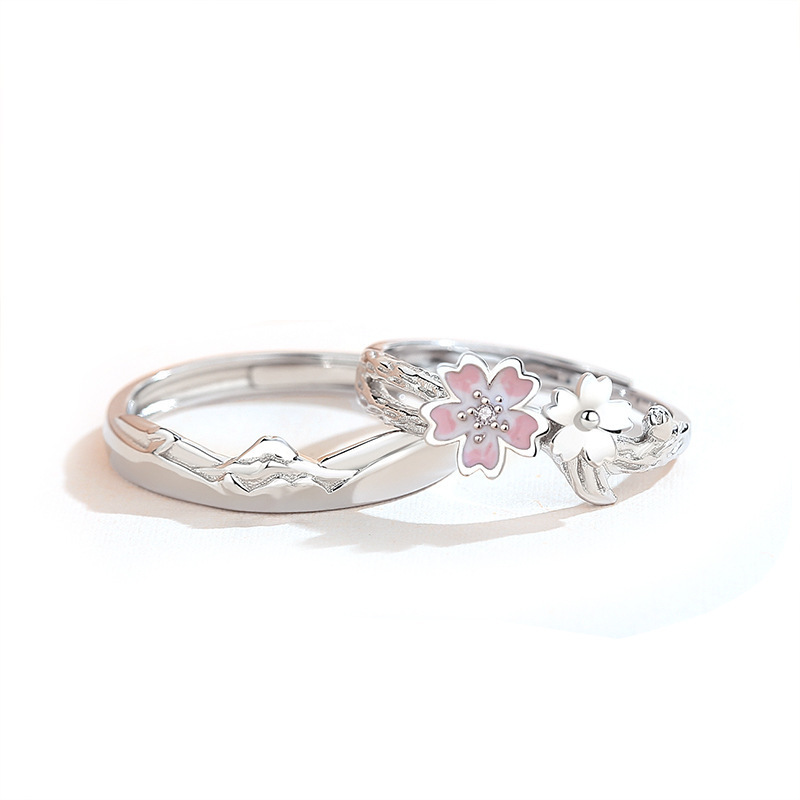 Mori Style Light Luxury Epoxy Fashion Flower Ring 2