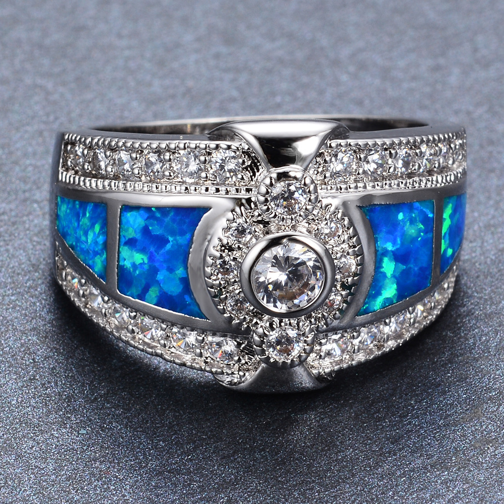 White Aobao Popular White Diamond Zircon Ring Image 3