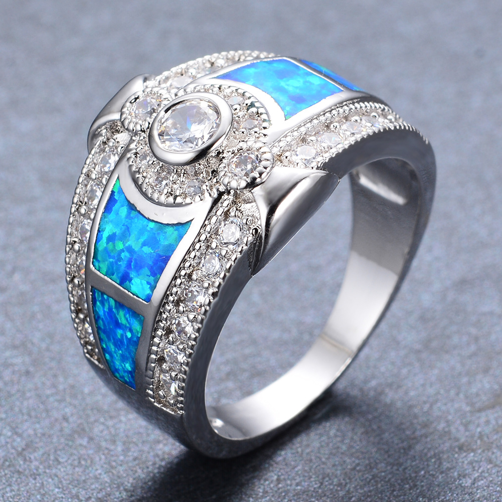 White Aobao Popular White Diamond Zircon Ring Image 4