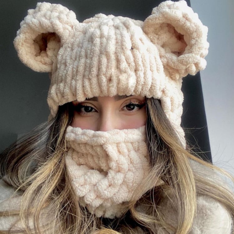 Autumn and Winter Thick Warm Coarse Yarn Hat - Image 4