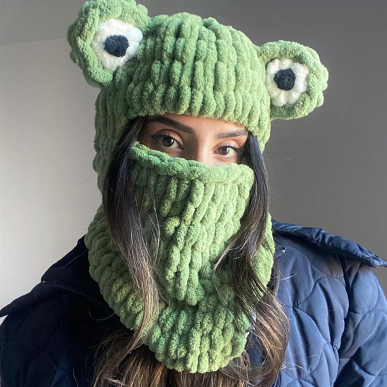 Autumn and Winter Thick Warm Coarse Yarn Hat - Image 5